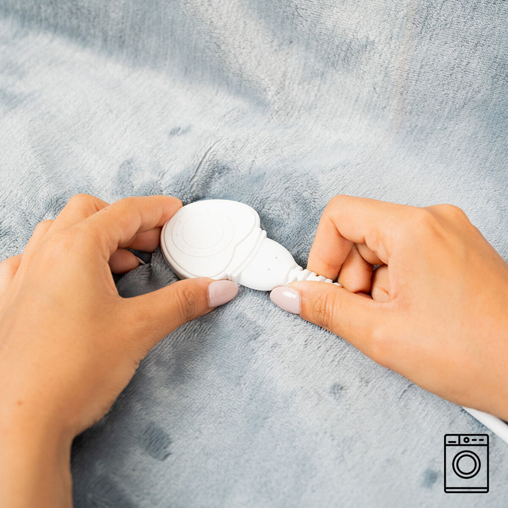 Innovagoods Electric Blanket Heklet Innovagoods White Grey 130 X 180 Cm 160 W
